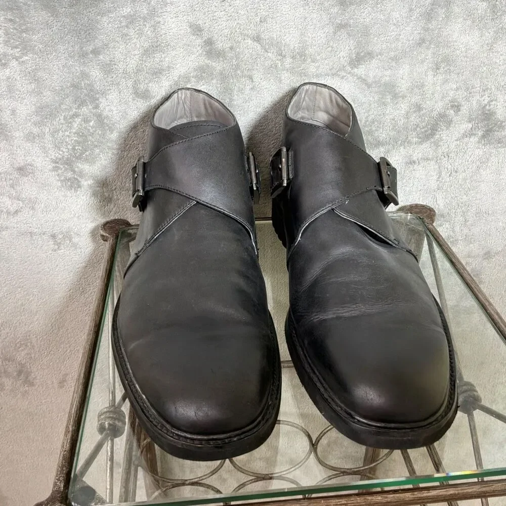 Kenneth Cole Monk Strap Boots Men's size 13 Black Big Wig
